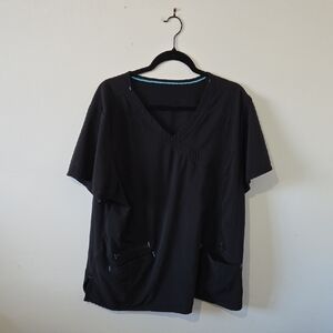 Ladies XXL Black Scrub Top